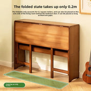 FurnishSpot Adjustable Folding Bamboo Computer Desk – Space Saving Walnut Laptop Table for Small Home Office