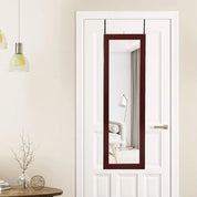 53.5" Full-Length Mirror Jewelry Cabinet with 12 LED Lights | Wall or Door Mounted Lockable Armoire