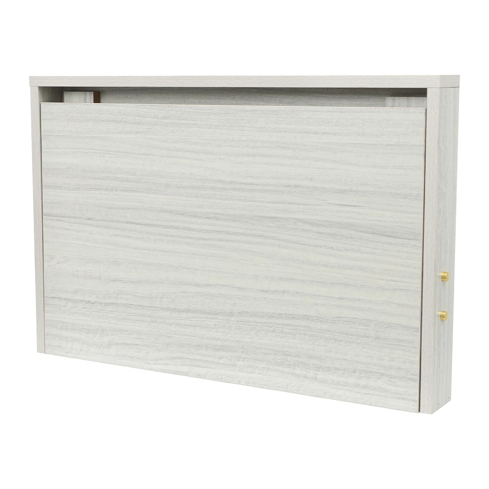 FurnishSpot Wall-Mounted Folding Table | Space-Saving Fold-Down Desk with Shelf