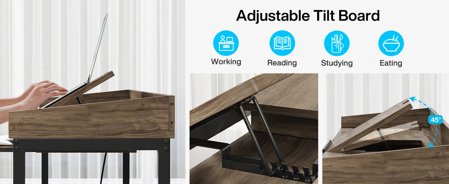 Height Adjustable Overbed Table with Wheels for Queen Size Bed