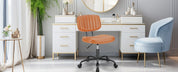 Armless Office Desk Chair with Back Lumbar Support