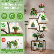 SmartSpace 9-Tier Plant Stand with Grow Lights – Indoor Vertical Plant Shelf with Wheels