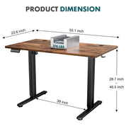 SmartHealth™ Ergonomic Electric Standing Desk – Height Adjustable Computer Desk for Home Office & Gaming