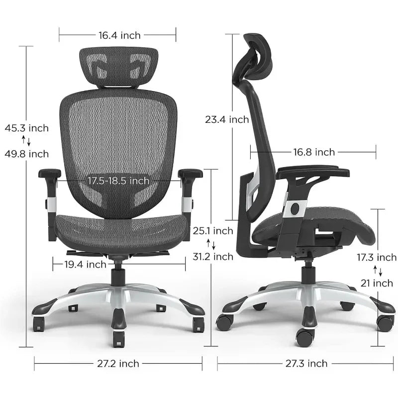 Staples Hyken Ergonomic Swivel Task Chair, Adjustable Office Chair with Breathable Mesh and Lumbar Support
