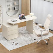 Home Office Desk and Chair Set with Drawers & Shelves