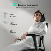 Big and Tall Ergonomic Office Chair with 6-Way Dynamic Lumbar Support