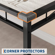 FurnishSpot® Industrial Dining Table Set for 4 with PU Upholstered Chairs – Space-Saving Kitchen Table Set