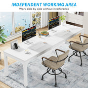 Tribesigns 78.7 Inches Extra Long Computer Desk 2 Person Desk, Double Long Desk, Workstaion for Home Office
