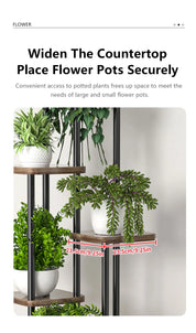Plant Stand and Flower Stand Storage Shelf 4/5/6 Tier Flower Shelf Planter Rack Storage Organizer Display Indoor Garden Balcony