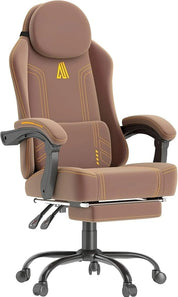 Gaming Chair with Footrest and Lumbar Support