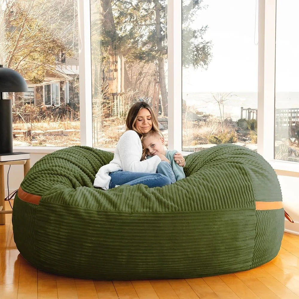 XXL Foam Filled Bean Bag Chair Removable Cover Cozy Plush Comfortable Furniture Home Indoor Relaxation Leisure Activities