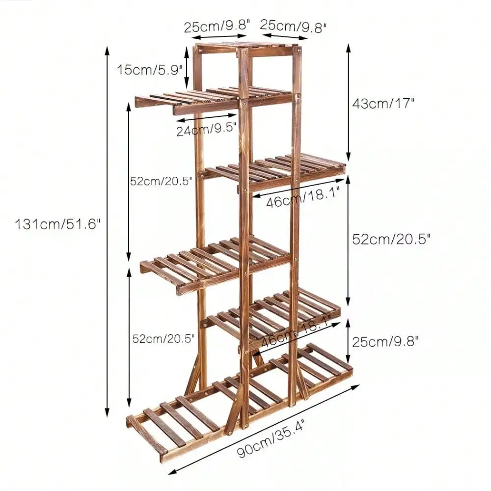 Wall Corner  Plant Stand Indoor Outdoor Garden Flower Pot Shelf Space Save