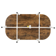 TOPMAX Modern 7-Piece Dining Table Set with Faux Marble Compact 55Inch Kitchen Table Set for 6