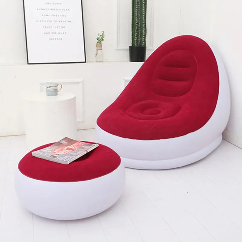 Portable Folding Inflatable Sofa - Comfortable Lazy Lounger