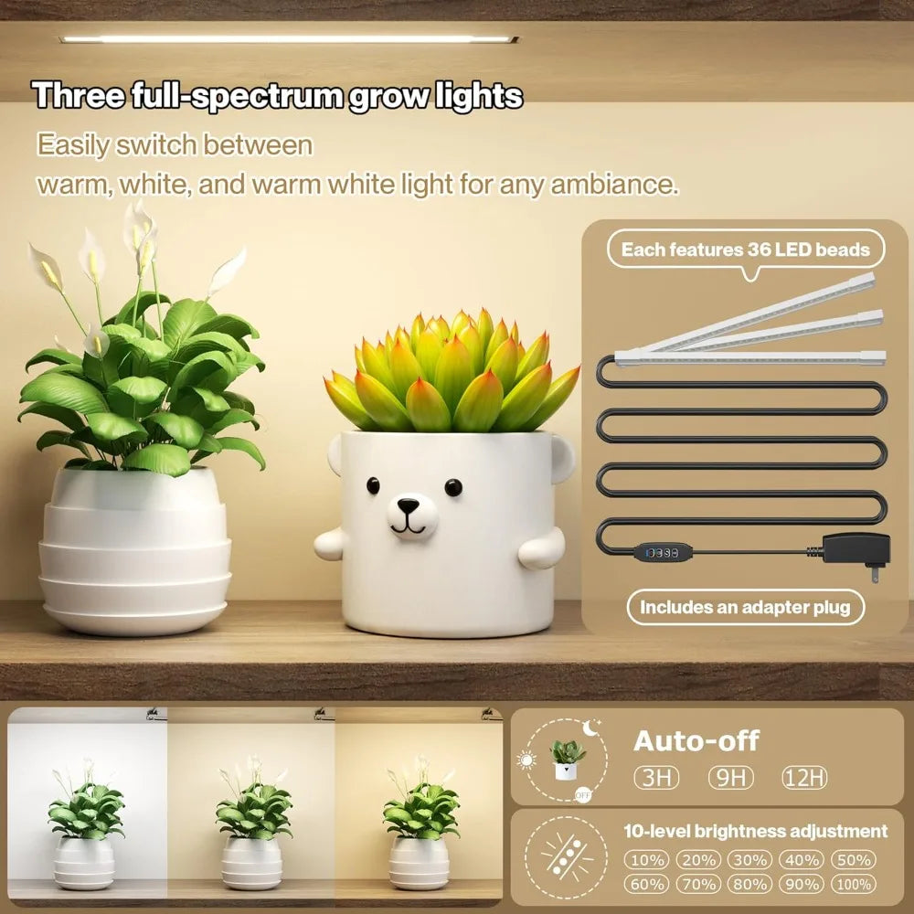 63 Inch 11-Tier Metal Plant Stand with LED Grow Lights, Tall Indoor Plant Shelf & Corner Flower Display Rack for 15-18 Pots of