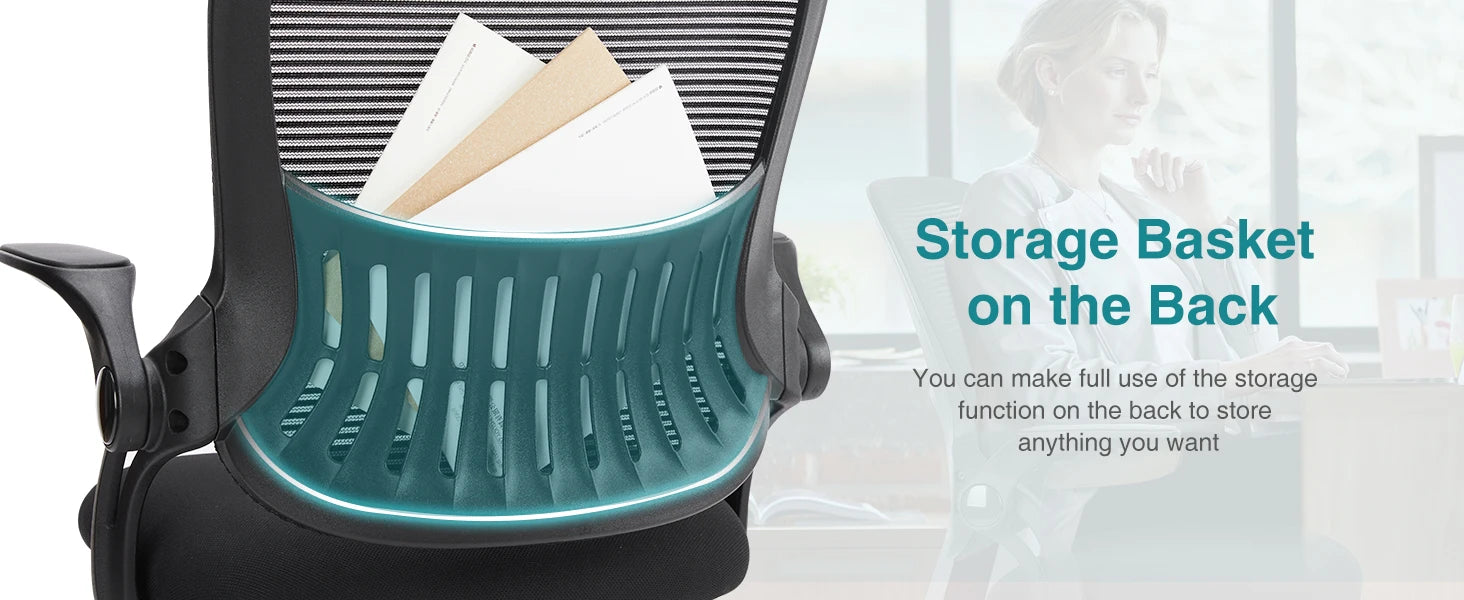 Ergonomic Mesh Backrest Office Desk Chair with Adjustable Height