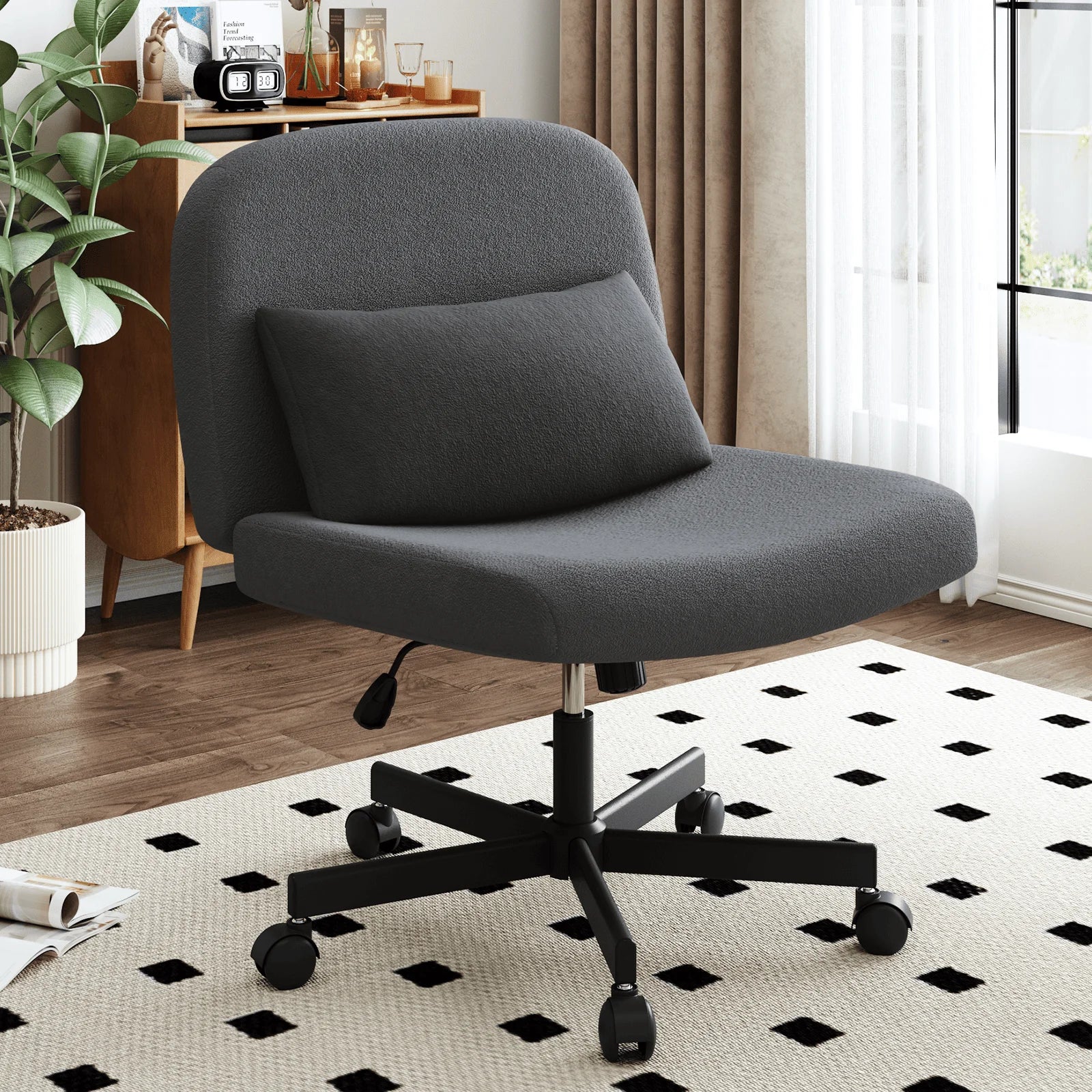 Cross Leg Office Chair w/ Double Layer Sponge Cushion