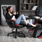 Video Game Chairs with footrest,Big and Tall for Adults, 400lb Capacity,Racing Style Computer chair with Headrest Support