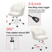 Cute Petal Desk Velvet Butterfly Chairs with Bow Cushion