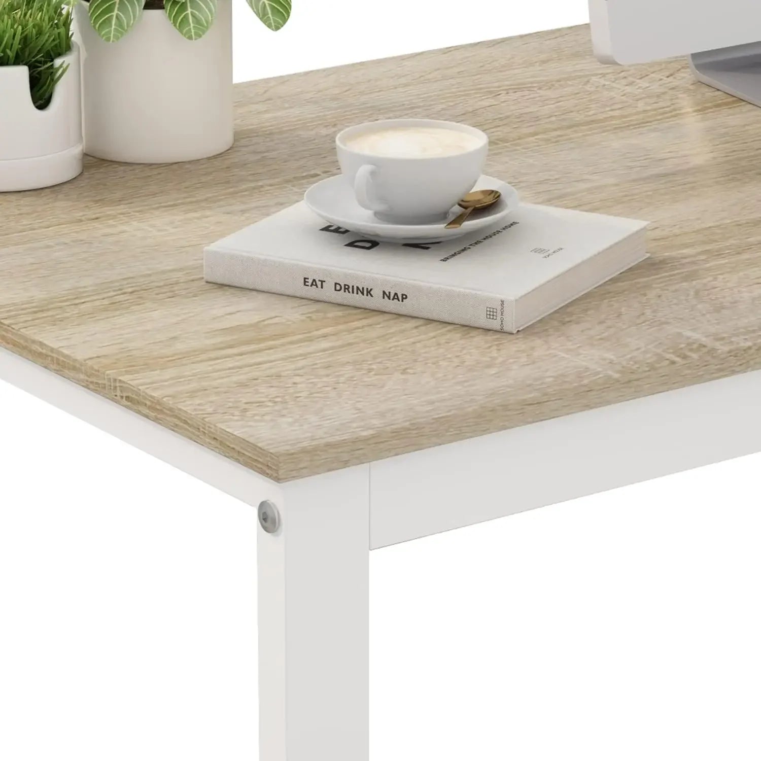 Home Office Computer Desk with 3 Drawers and 2 Shelves