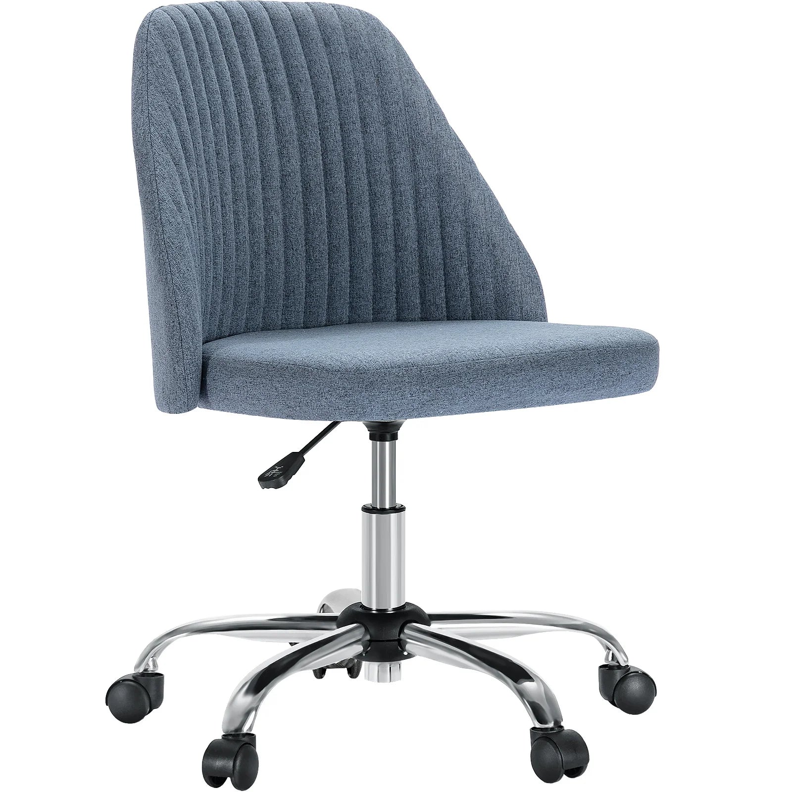 Armless Small Swivel Desk Office Chair with Backrest