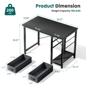 Rectangular Computer Desk with Storage Cabinet | Space-Saving Modern Office Desk – FurnishSpot®