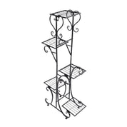 Upgraded 5-Tray Flower Stand | Floor Standing, Baking Paint, 19.689.8441.73in, Modern Style 5-Tier Plant Rack with Square Trays