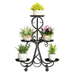 Balcony Flower Stand Storage Rack Modern Flower Stand Flower Multi-Layer Metal Shelves Plant Rack Plant Pot Stand Decor Garden