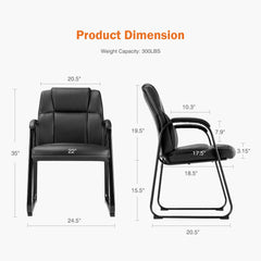 JHK Ergonomic Padded PU Leather Backrest Chair