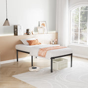 JHK Heavy-Duty Metal Bed Frame – Sturdy Steel Platform Bed with Center Support, 14-Inch Under-Bed Storage, Modern Design, Easy Assembly, Fits Standard Mattress