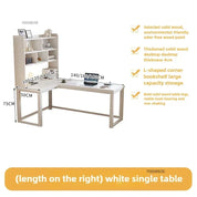 European Solid Wood Corner Computer Desks Home Desktop Computer Table L-shaped Long Writing Desks Double E-sports Gaming Table D