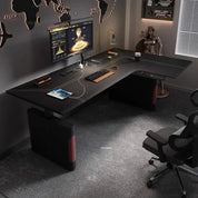 Luxury Corner Lift Computer Desks Home Office Furniture Designer L-shaped Wood Gaming Table Bedroom Student Dormitory Study Desk