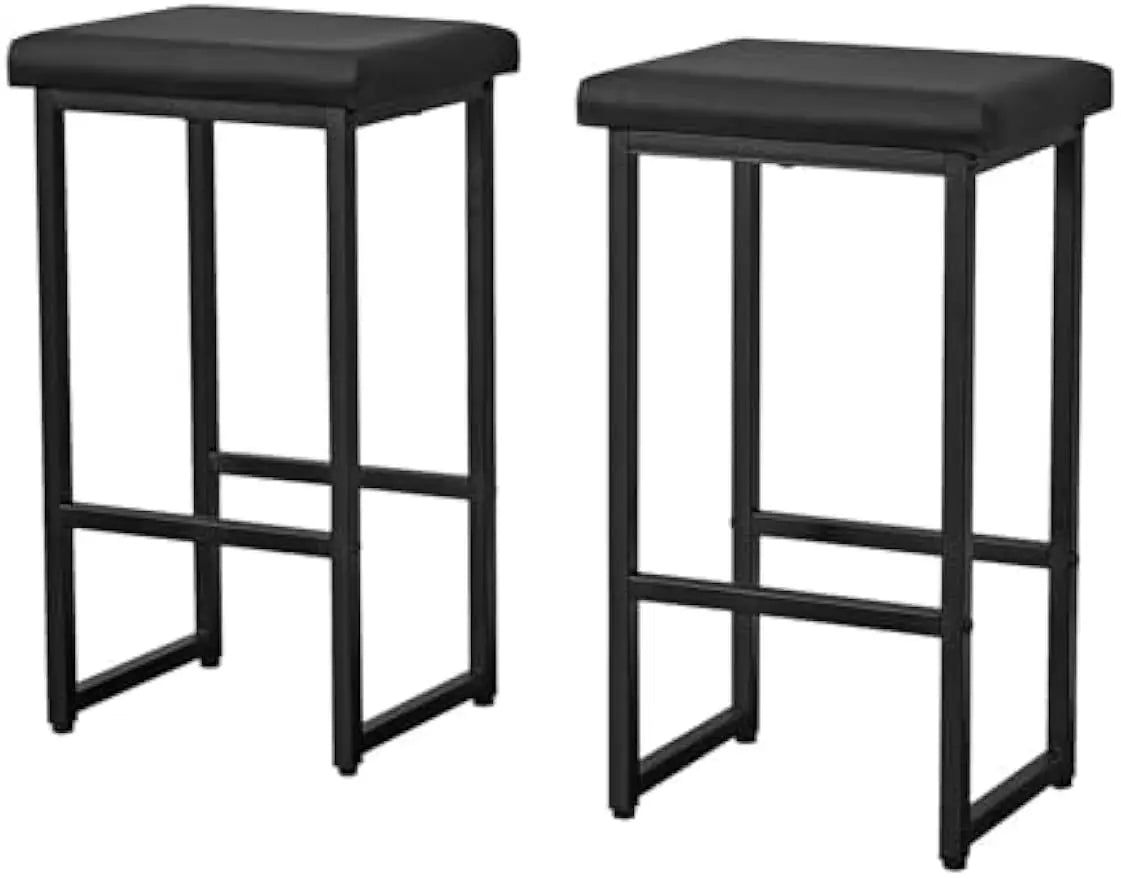 FurnishSpot® 3-Piece Counter Height Dining Table Set with Storage Shelves & Padded Stools – Small Space Kitchen Bar Table