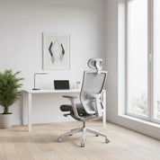 FurnishSpot™ Ergonomic Mesh Office Chair – Adjustable Swivel Desk Chair with Lumbar Support, Reclining Back & Rolling Wheels