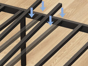 Full/Queen size bed frame with charging station, LED bed frame, headboard with frame, platform bed frame, soft cushion bed frame