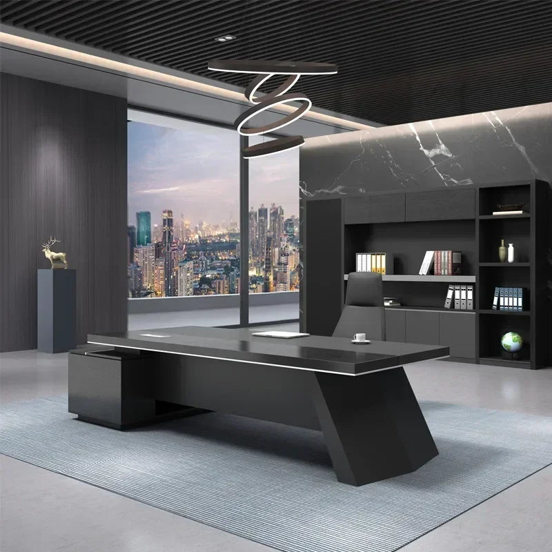 L Shaped Executive Office Desk Luxurious and Durable