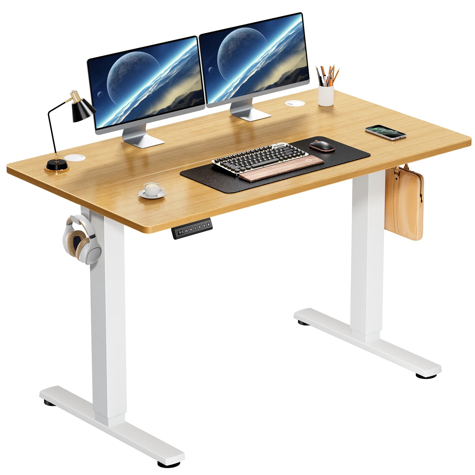 SmartHealth™ 40" x 24" Electric Standing Desk – Height Adjustable Sit-Stand Computer Workstation
