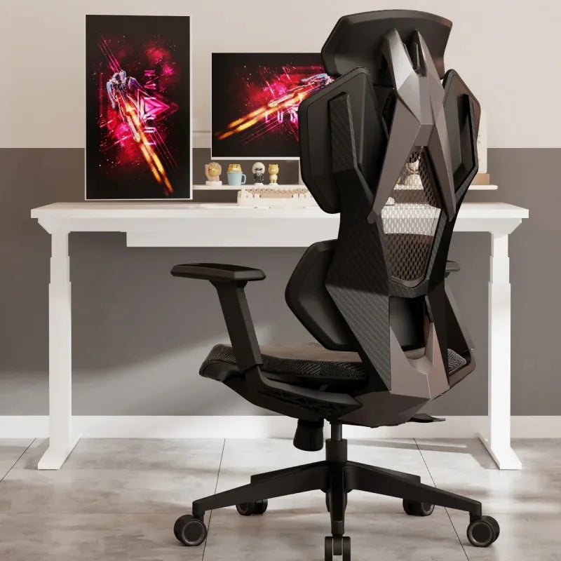 Ergonomic Gaming Chair Reclining Gamer Chair with Adjustable Lumbar Support & 4D Armrests High Back Gaming Chairs for Adults