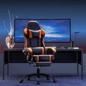 Ergonomic Video Game Chair with Footrest and Lumbar Support