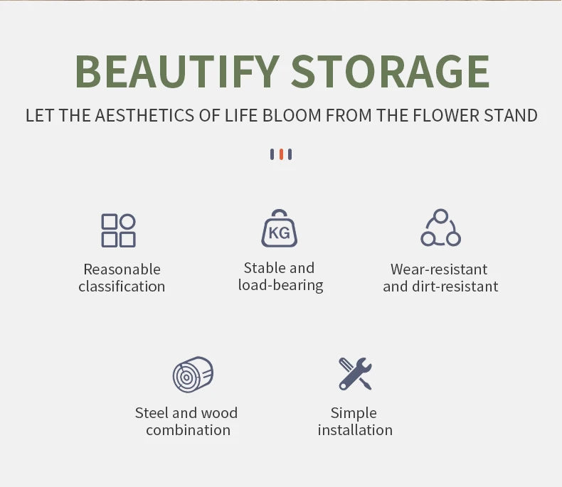 Home Garden Flower Pot Organizer