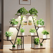 SmartSpace™ 5-Tier Corner Plant Stand with Grow Lights (2-Pack) – Indoor Vertical Plant Shelf