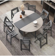 Fashion folding dining table furniture yemek masasi multifunctional round  dining table with 4 chairs