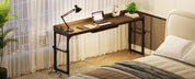 Height Adjustable Overbed Table with Wheels for Queen Size Bed