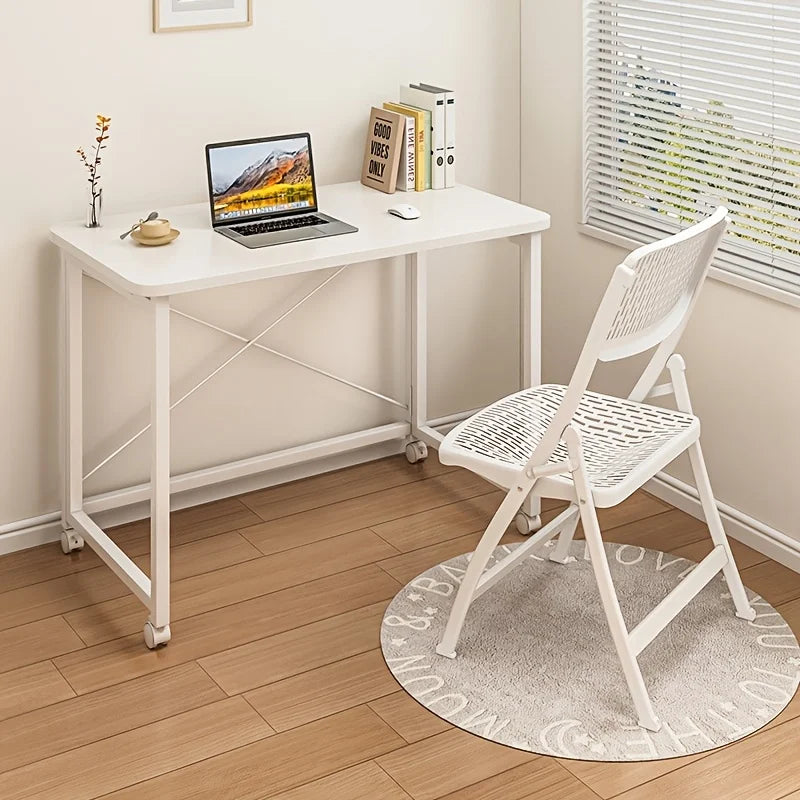 Folding movable computer table