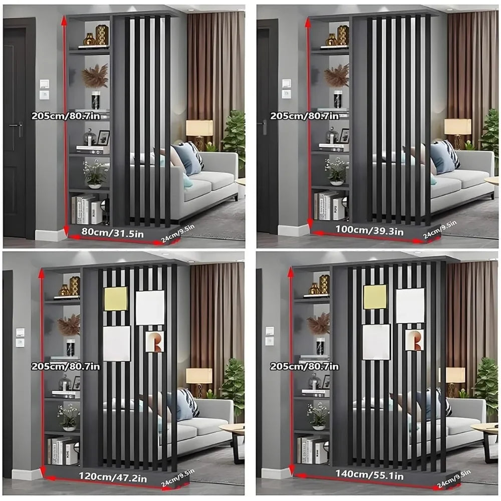 Modern Room Divider with Shelves, Privacy Screens Rooms Divider Bookcase, Separation Entrance Decor, Room Wall Panel for Home