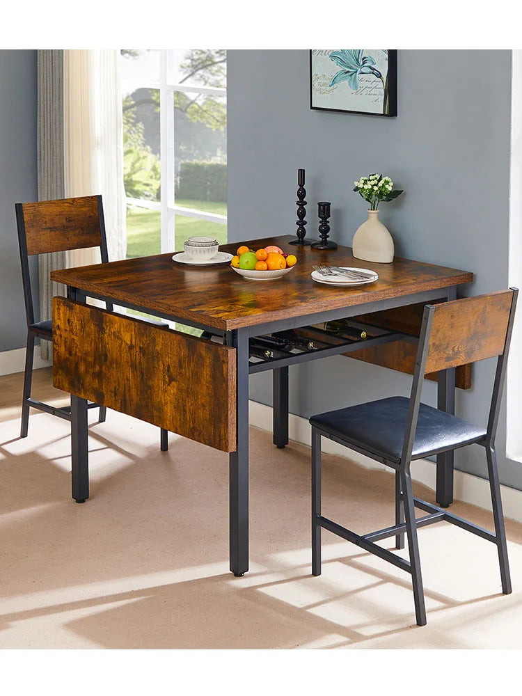 Vintage Folding Dining Table, 1.2 inches  "thick Table Top For Dining Room, Living Room, 63.2" L X 35.5 "w X 30.5" H