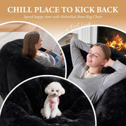 Bean Bag Chair, Comfy Giant Stuffed Bean Bag Chais, w/Spacious Design for Reading, Playing or Relaxing, Bean Bag Couch for Adult