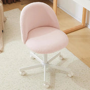 Cute Armless Desk Chair with Lumbar Support & Wheels