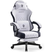 Dowinx Gaming Chair Fabric with Pocket Spring Cushion, High Back Ergonomic Computer Chair with Footrest for Adults