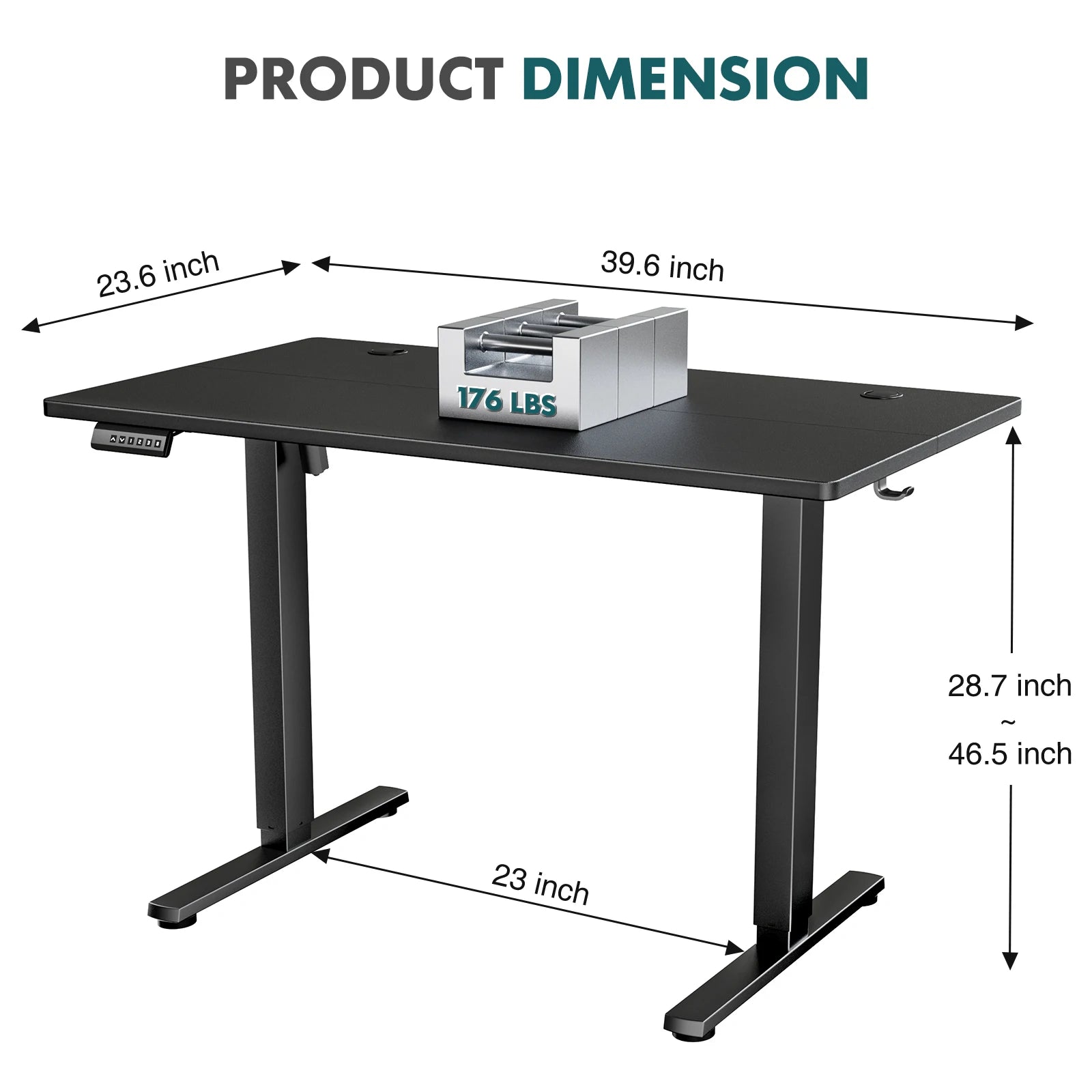 SmartHealth™ Ergonomic Electric Standing Desk – Height Adjustable Computer Desk for Home Office & Gaming
